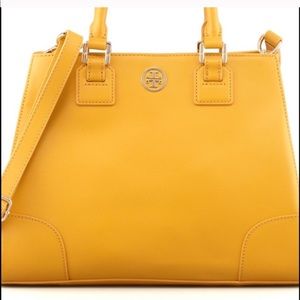Tory Burch Robinson triangle tote - mustard